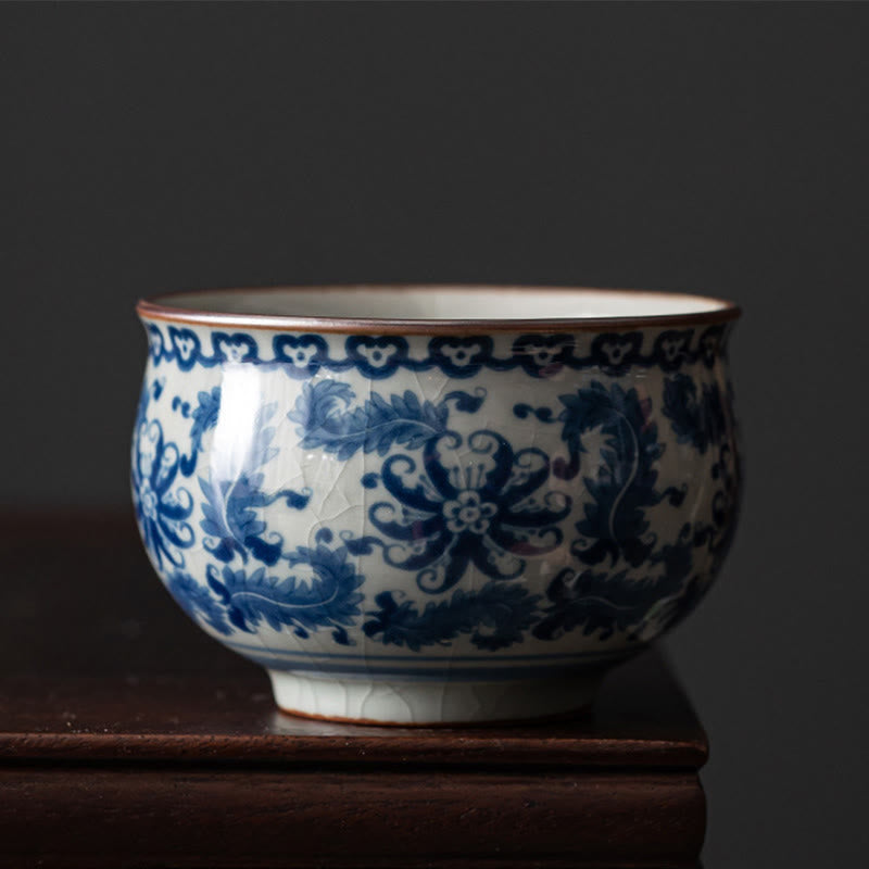Lotus Ceramic Tea Cup 150ml for Traditional Tea Rituals
