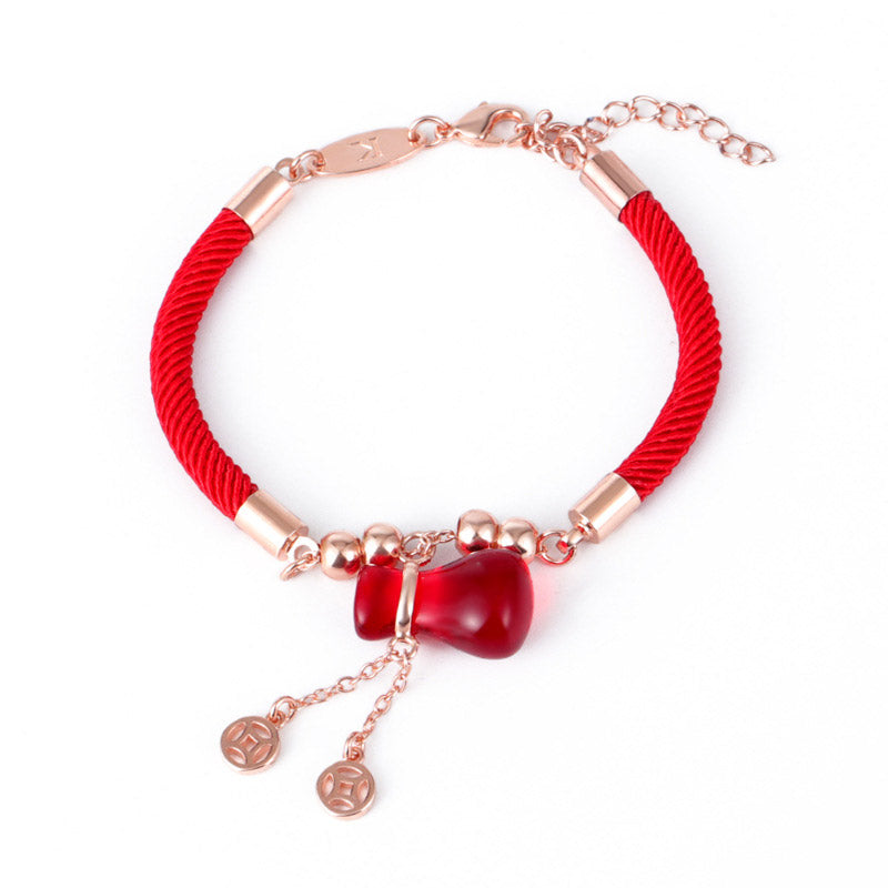 Red Agate Protection Bracelet with Red Rope | Healing Sounds
