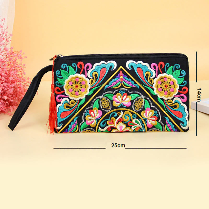 Dragon Butterfly Spiritual Cosmos Flower Wallet 14x25cm