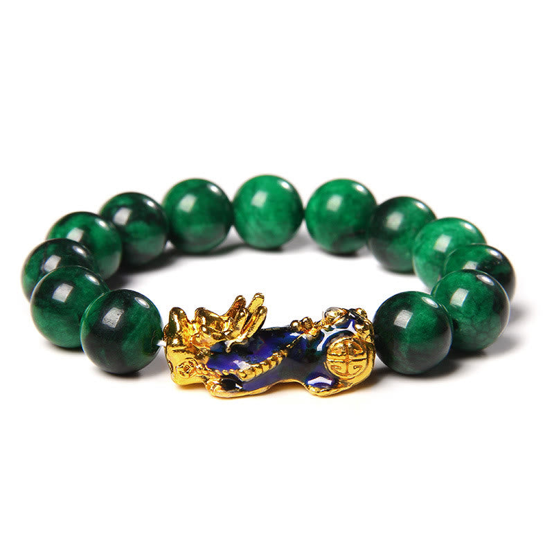 10mm Pixiu Jade Abundance Protection Bracelet