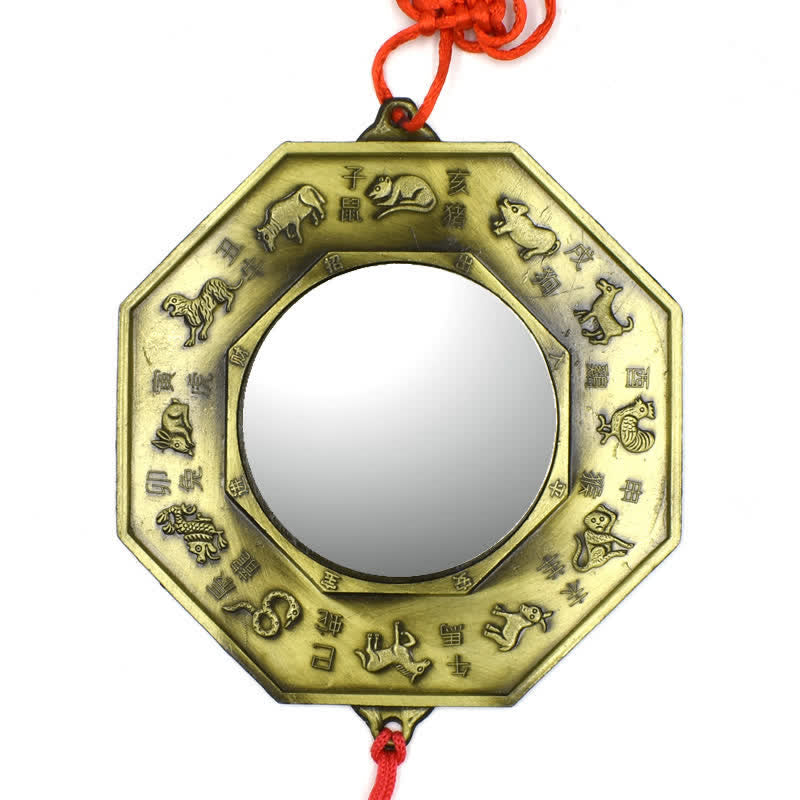 Feng Shui Bagua Map with Five Emperor Coins | 6.5cm Harmony Symbol