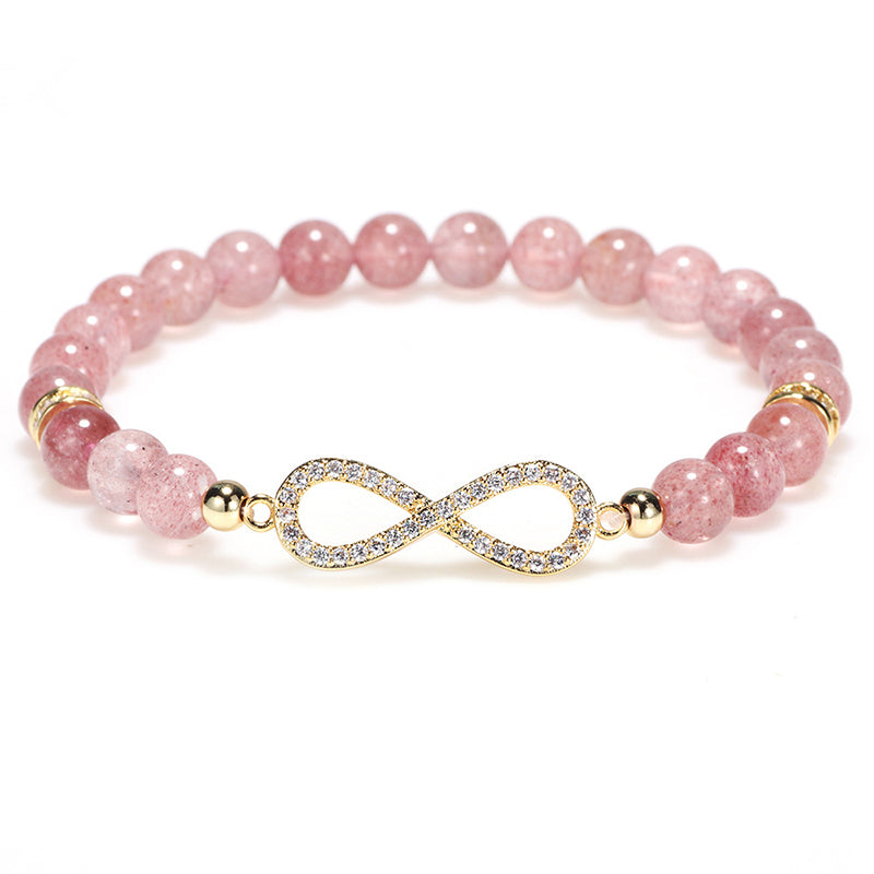 7mm Natural Strawberry Quartz Positivity Spiritual Bracelet