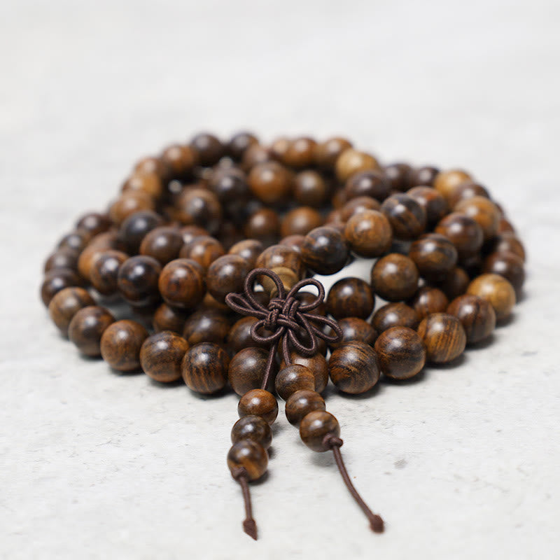 108 Beads Wood Mala Bracelet for Meditation & Prayer
