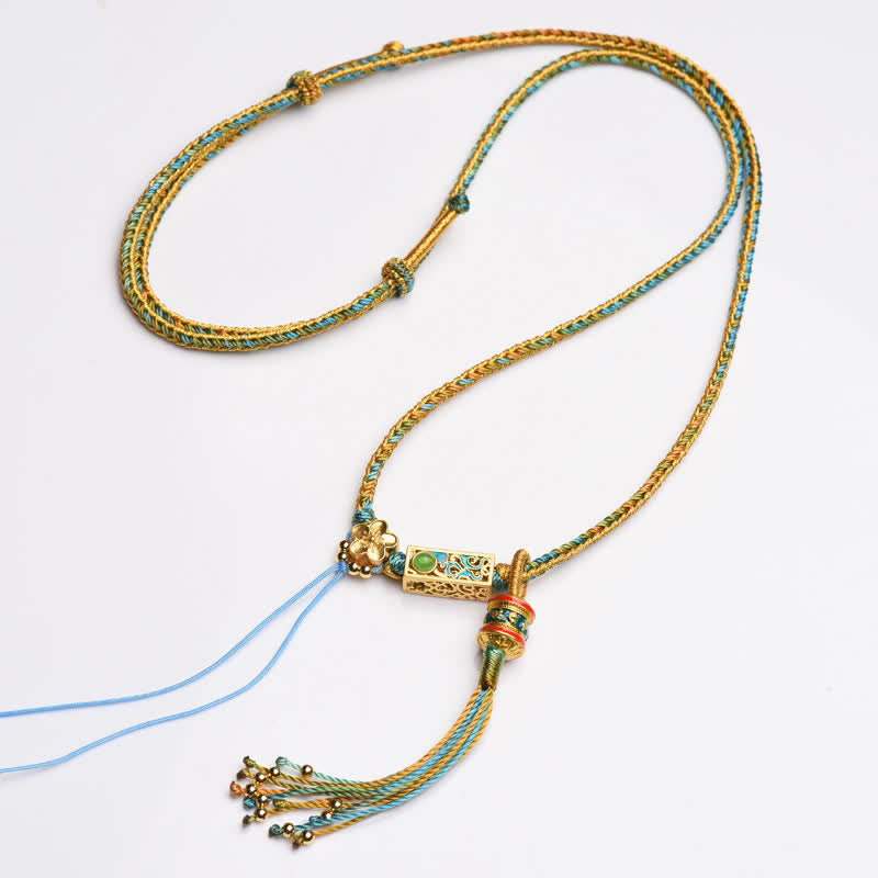 Colorful String Copper Spiritual Necklace for Wealth