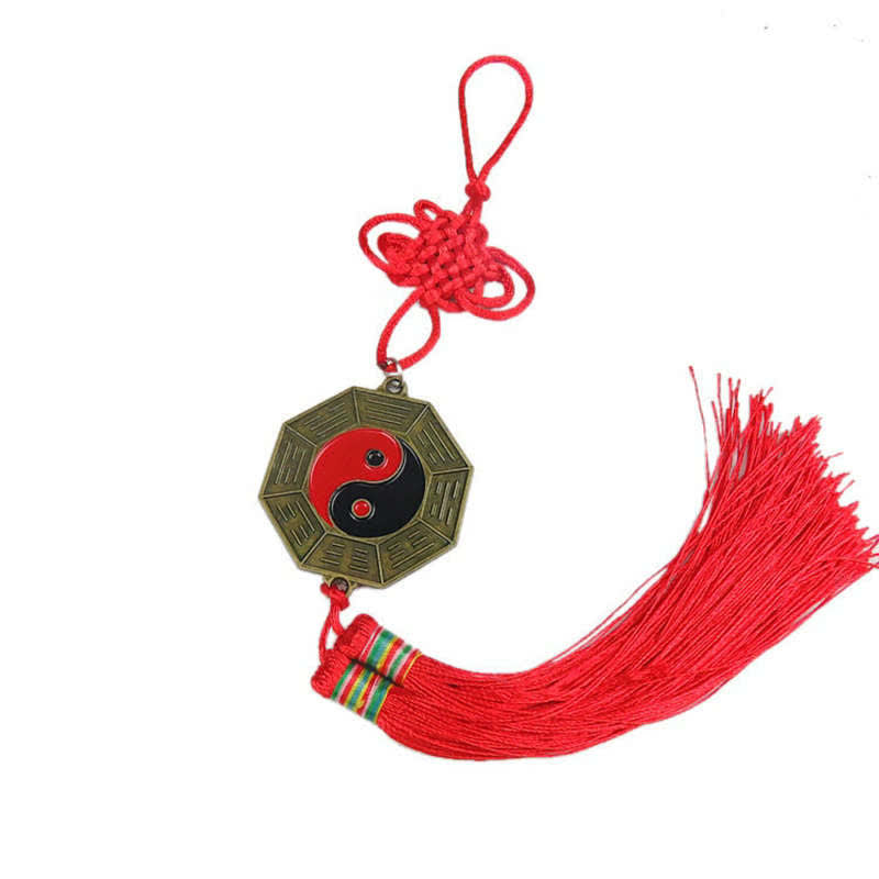 Feng Shui Bagua Map Mirror 10cm Chinese Knot Energy Balance