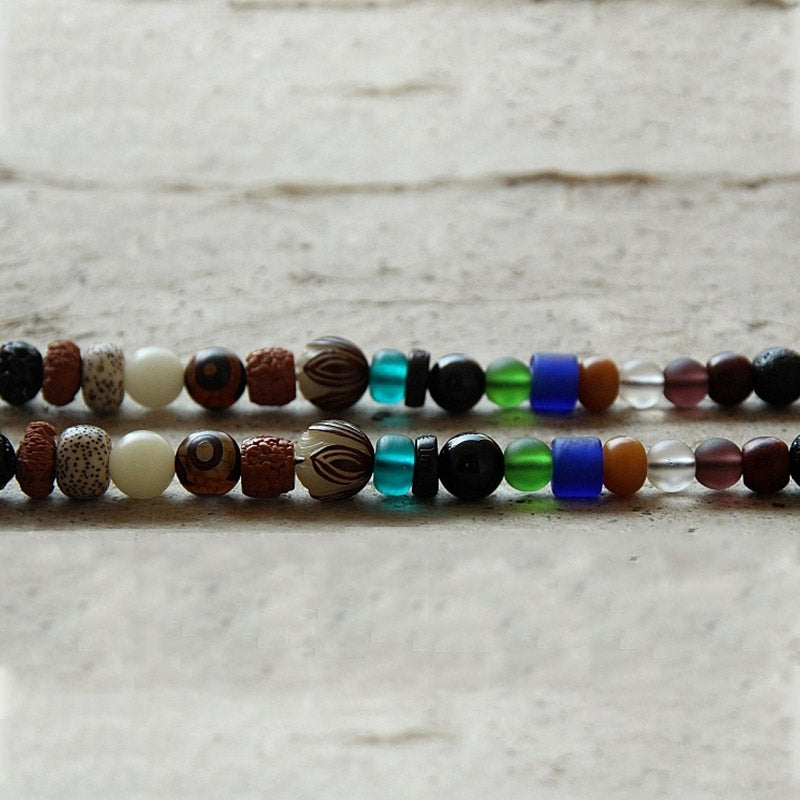 108 Beads Bodhi Seed & Bagua Harmony Bracelet for Balance