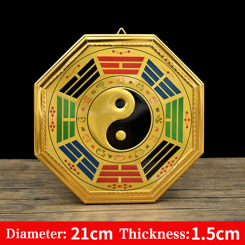 Bagua Map Feng Shui Balance Energy with Five Emperor Coins 17.5cm