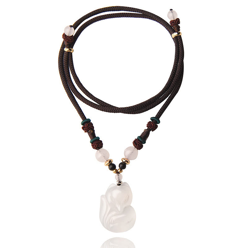 Chalcedony Pink Crystal Harmony Necklace 60cm Unisex