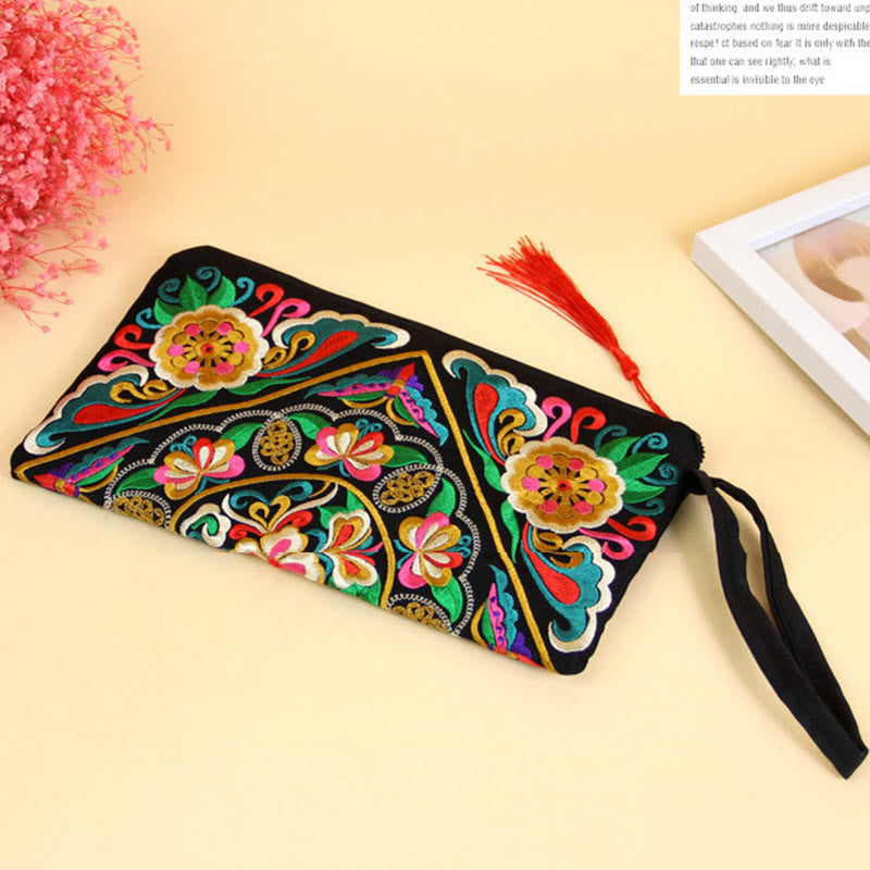 Dragon Butterfly Spiritual Cosmos Flower Wallet 14x25cm