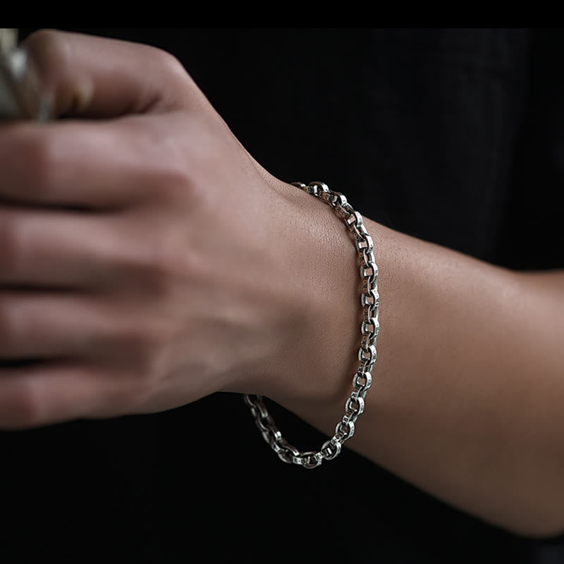 Om Mani Padme Hum 925 Silver Creativity Bracelet 17cm