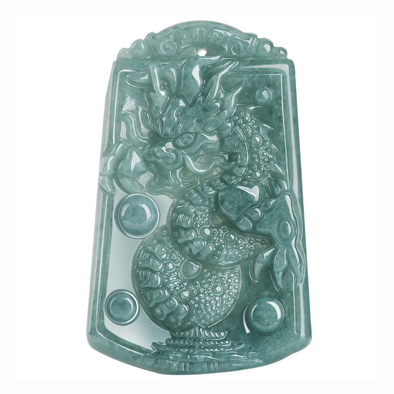 Unique Jade Dragon Necklace Protection & Success