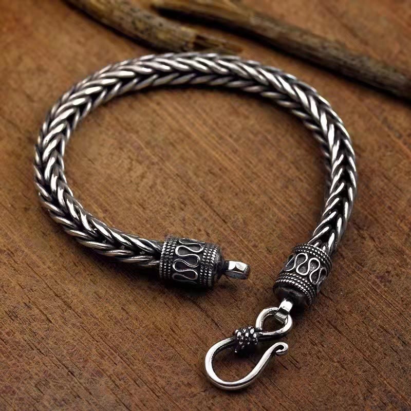 Copper Dragon Bracelet with Vintage Keel Design for Wealth
