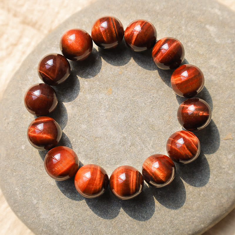 8mm Tiger Eye Healing Bracelet for Strength & Protection