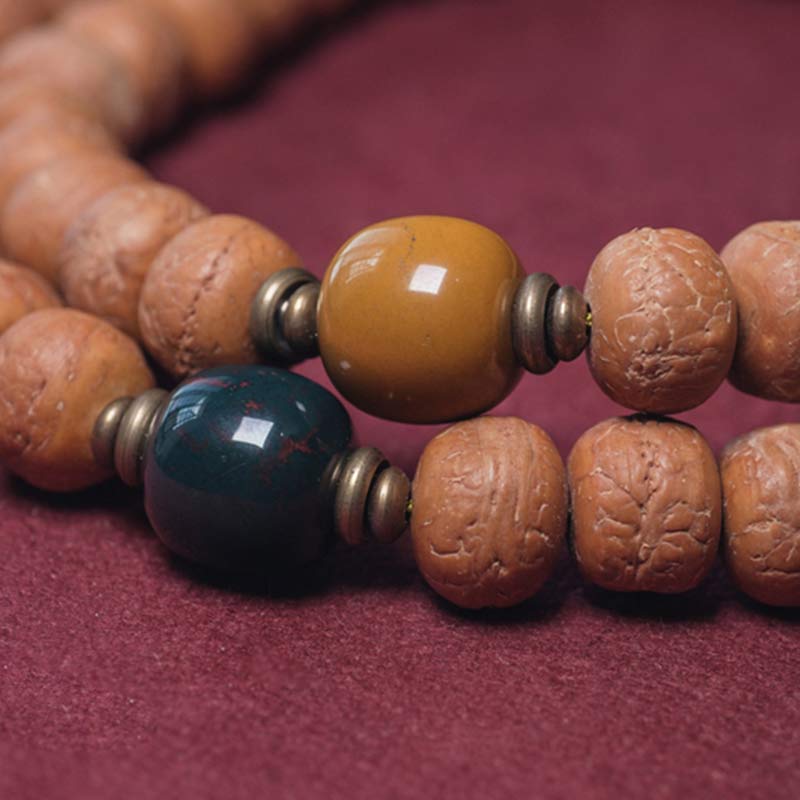 108 Beads Bodhi Seed Dzi Peace Mala Bracelet