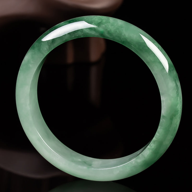 55mm Natural Jade Fortune Blessing Bangle Bracelet