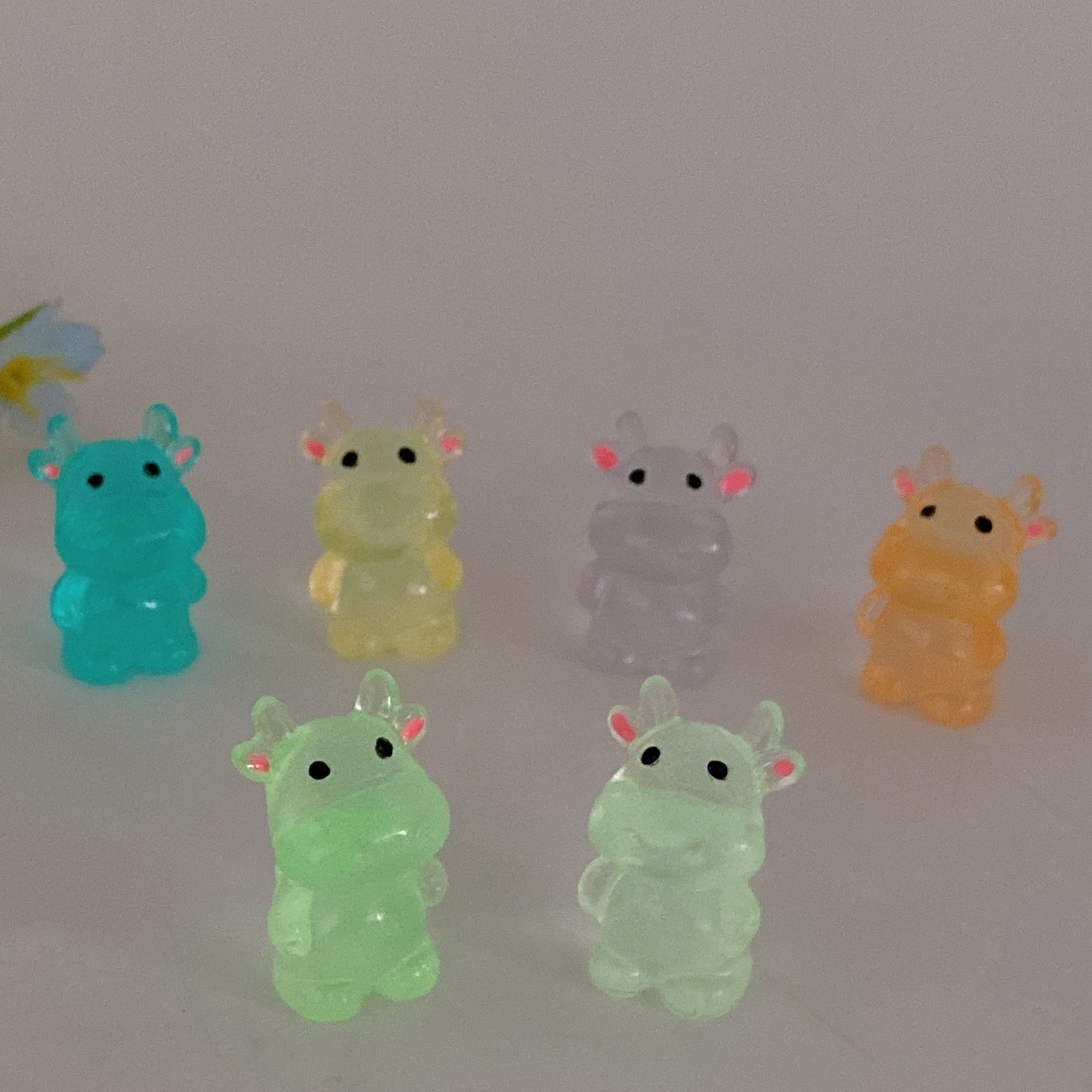 1.1 inch Crystal Cow Carving Figurine Spiritual Animal Statue