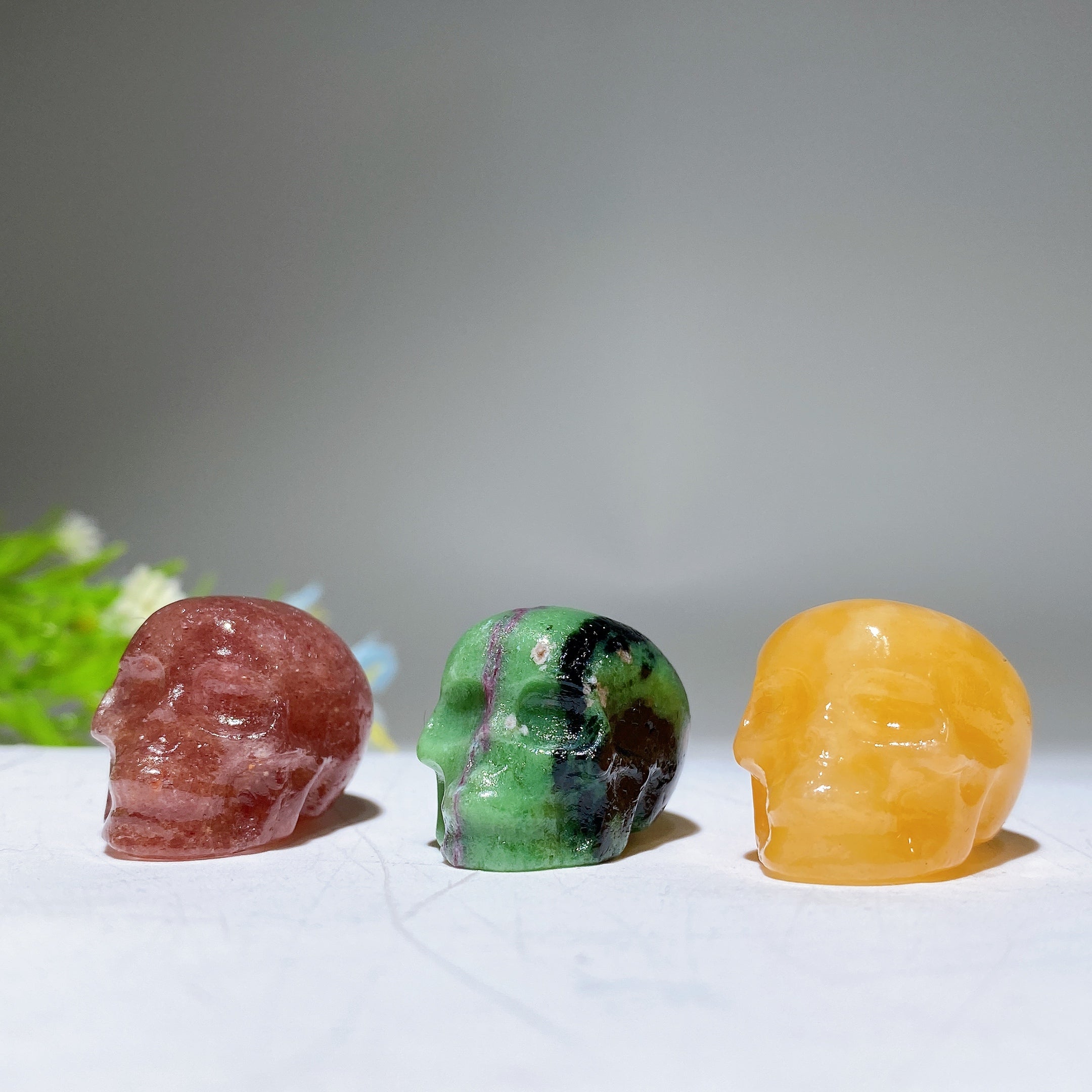1.1 inch Crystal Healing Skull Carving Variety