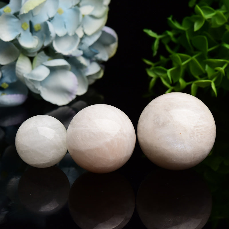 1.2-2.0 Inch White Moonstone Crystal Sphere for Healing