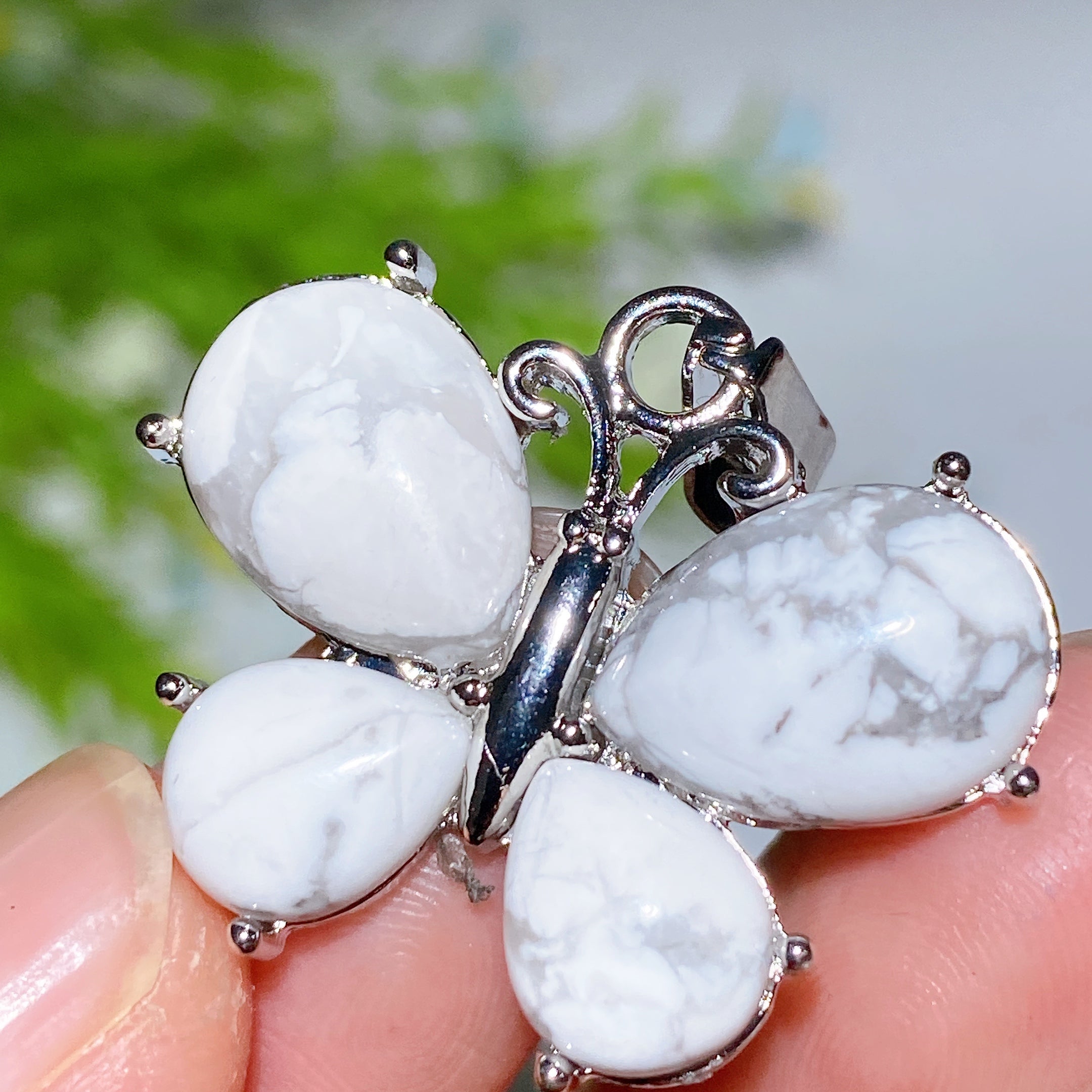 1.2 inch Crystal Butterfly Healing Pendant Obsidian & More