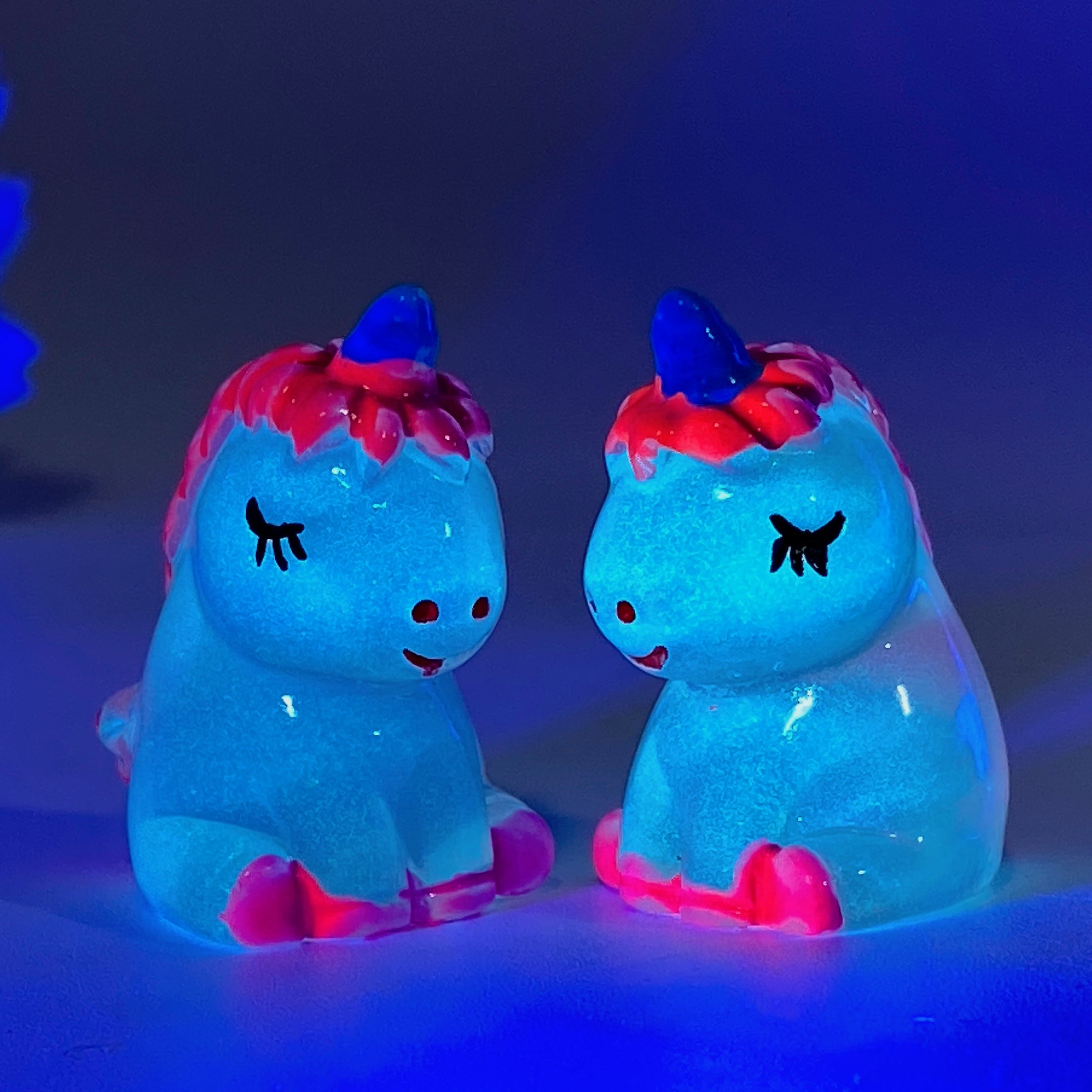 1.2 Inch Luminous Unicorn Crystal Figurine Healing Carving