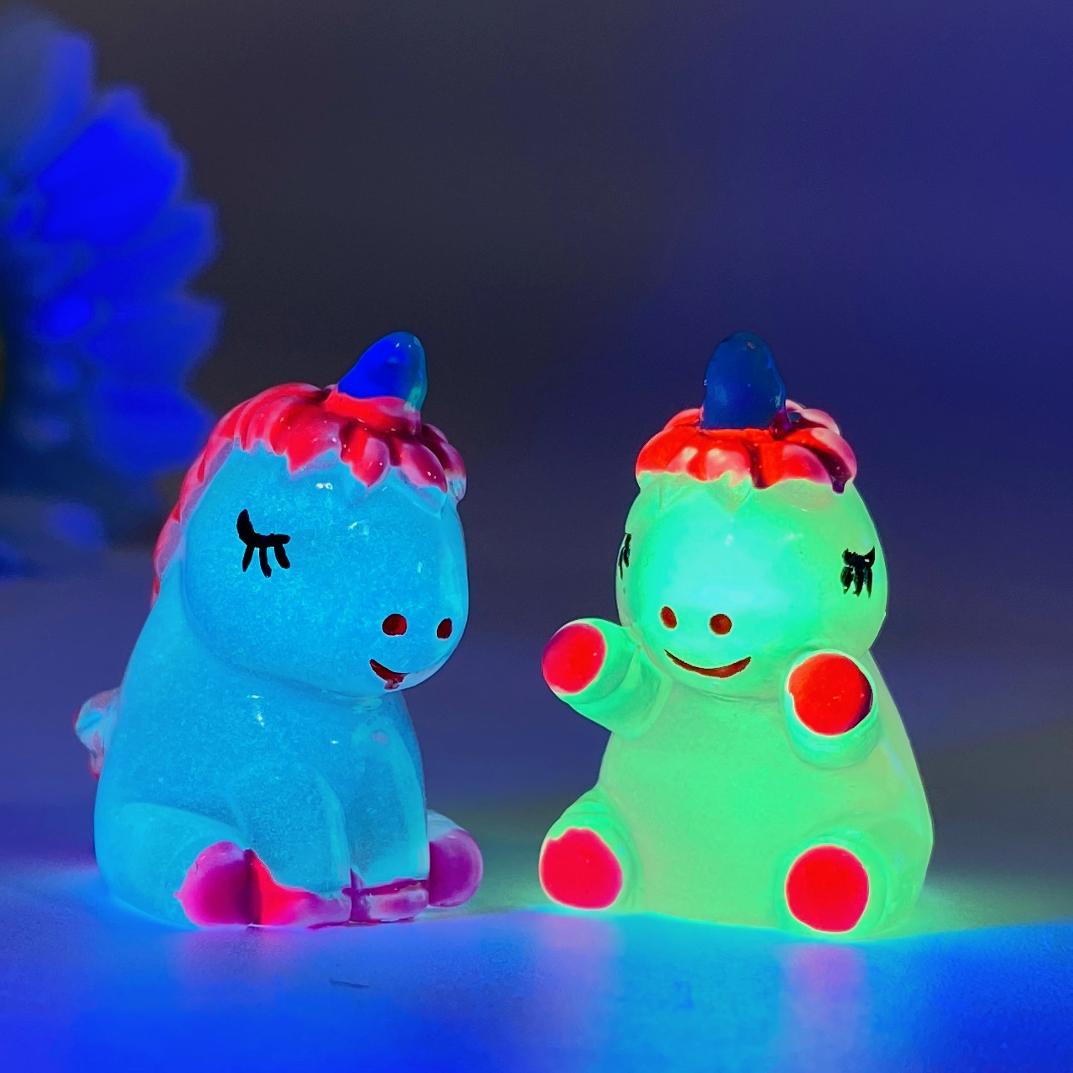 1.2 Inch Luminous Unicorn Crystal Figurine Healing Carving