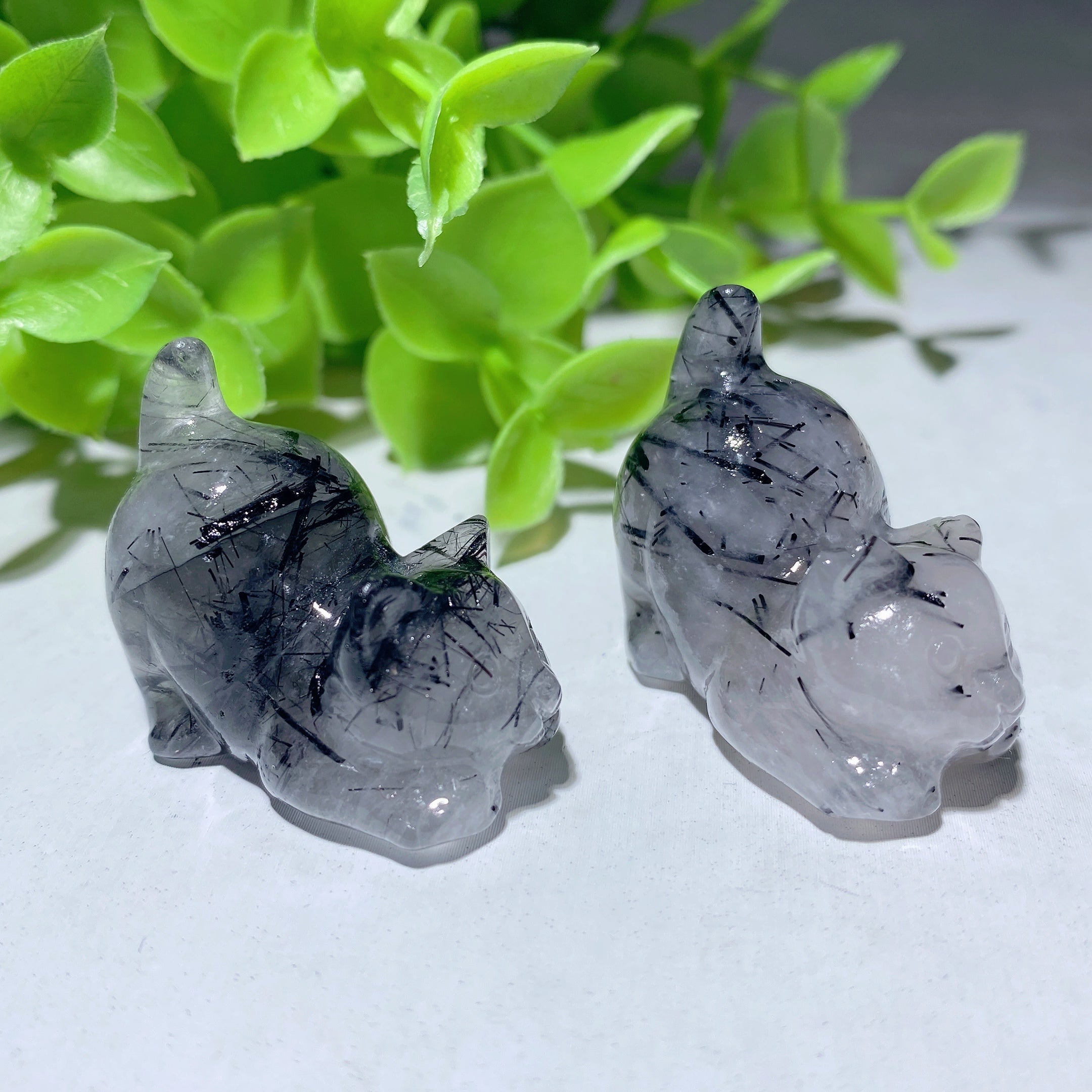 1.2 inch Mixed Crystal Cat Carvings - Healing Gemstone Figurines
