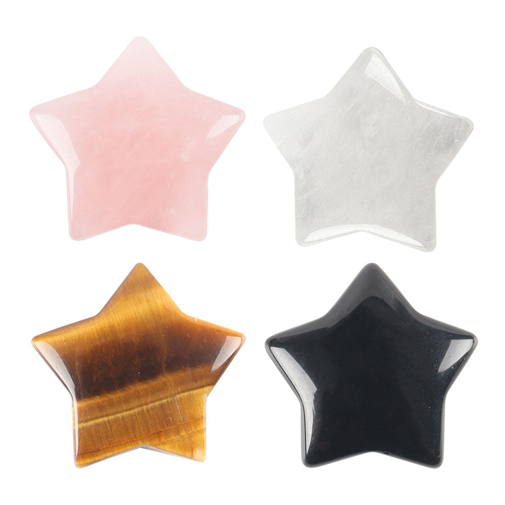 1.21 inch Crystal Star Palm Stone for Healing & Chakra Energy