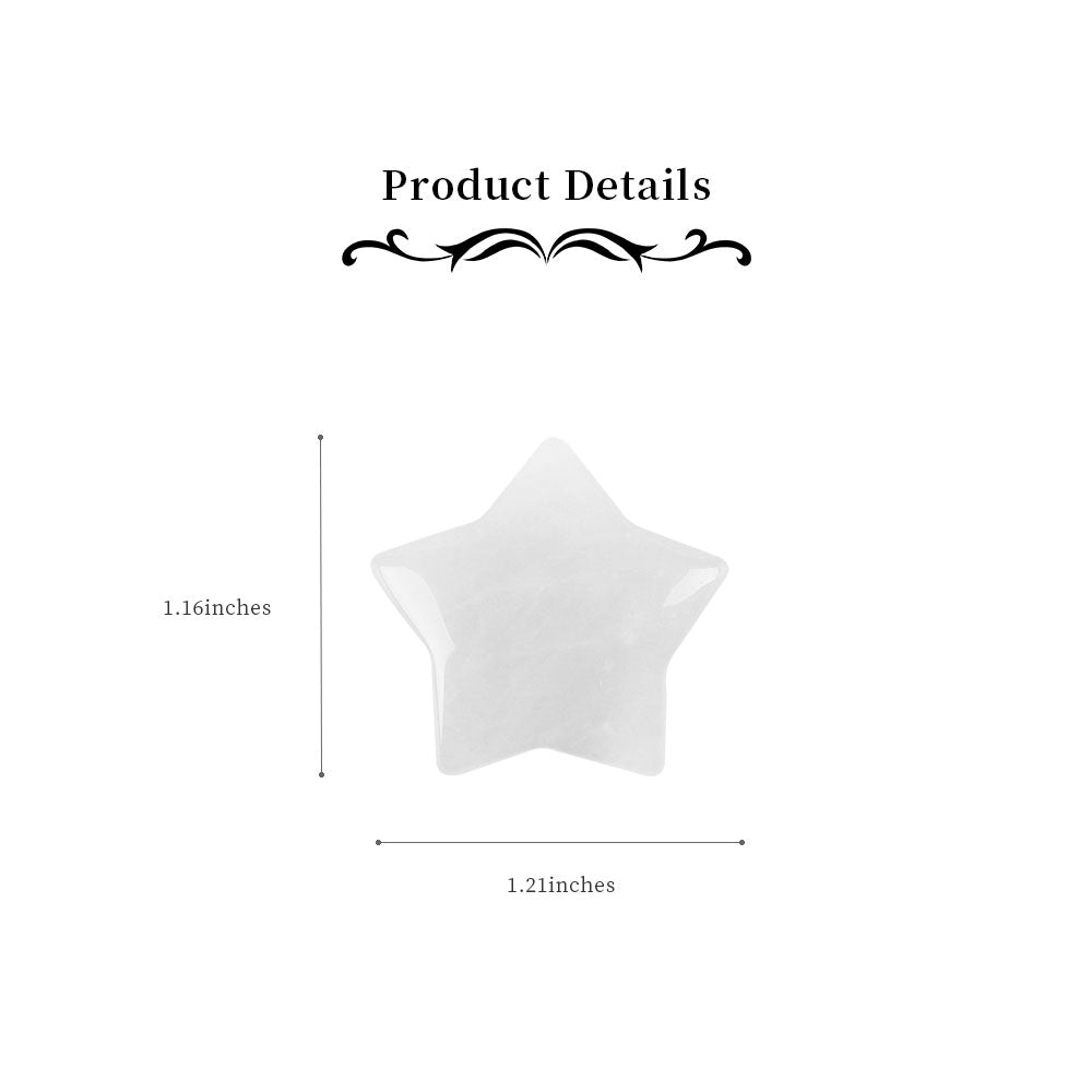 1.21 inch Crystal Star Palm Stone for Healing & Chakra Energy