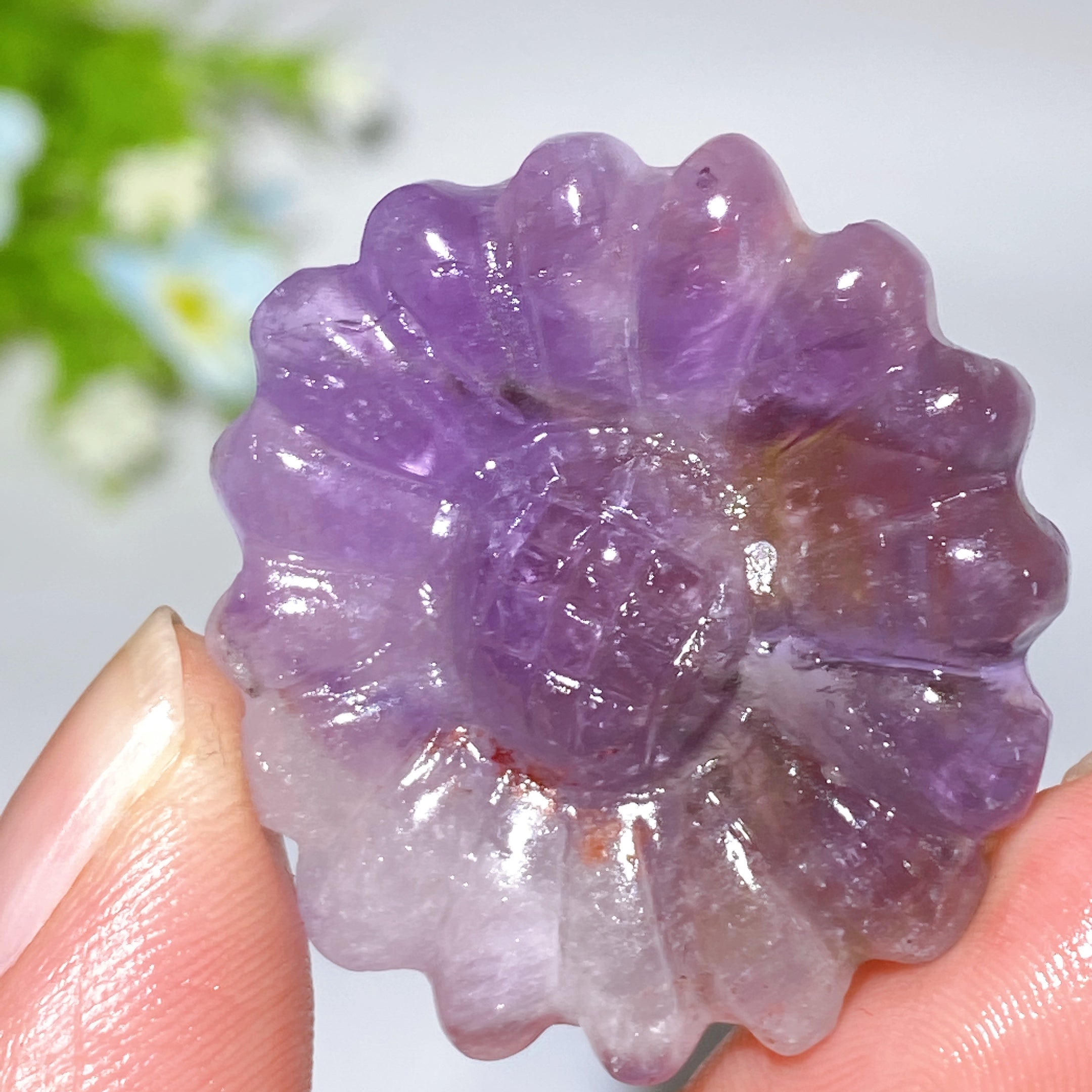 1.3 Inch Crystal Sunflower Carving Healing Figurine