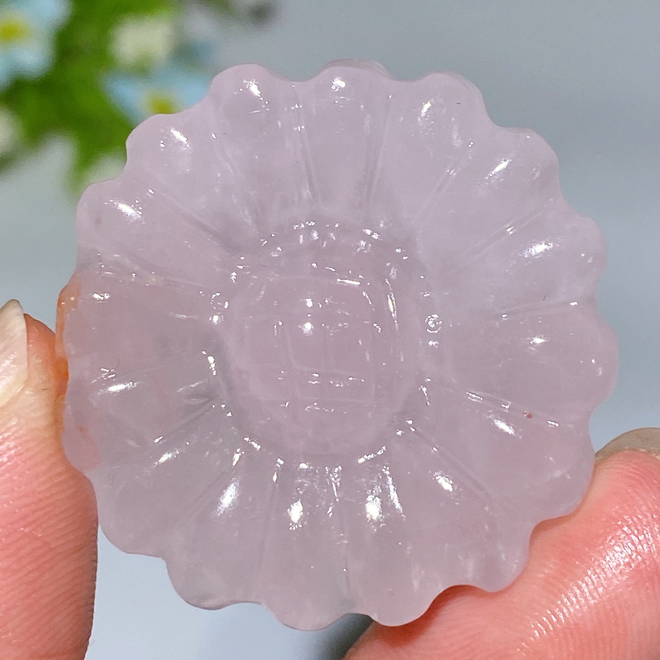 1.3 Inch Crystal Sunflower Carving Healing Figurine