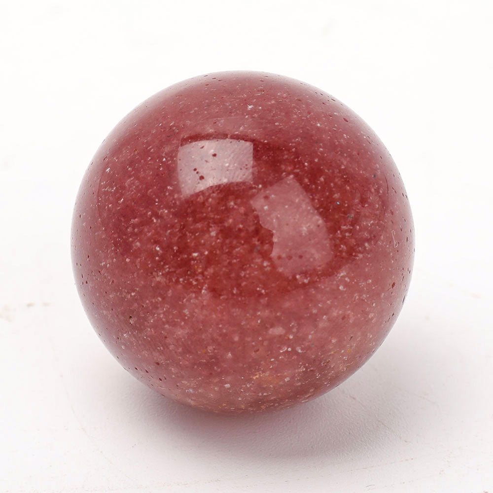 1.3 inch Rose Quartz & Strawberry Quartz Smiling Carving Sphere