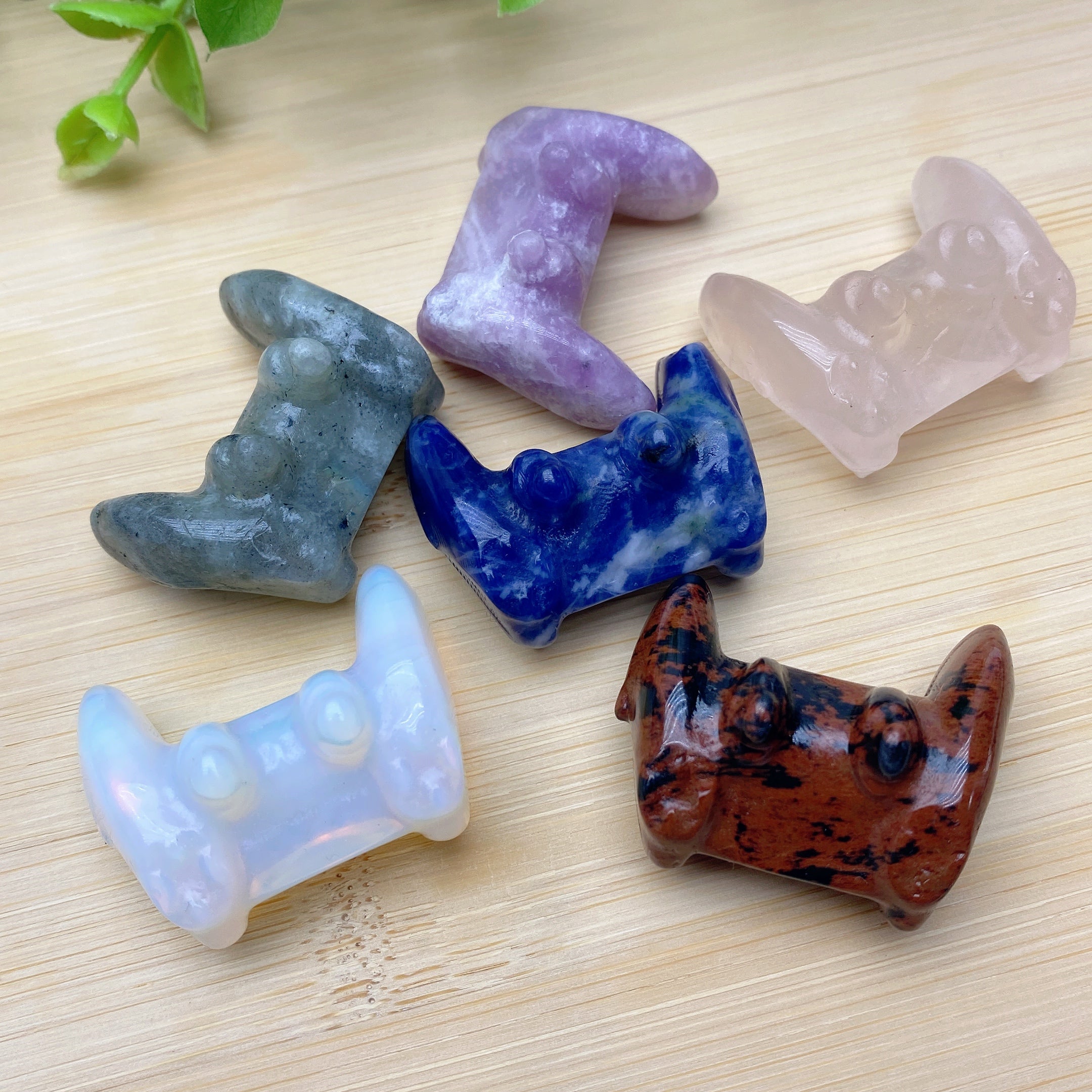 Figurine de manette de jeu en cristal mixte de 1,3 pouce, guérison