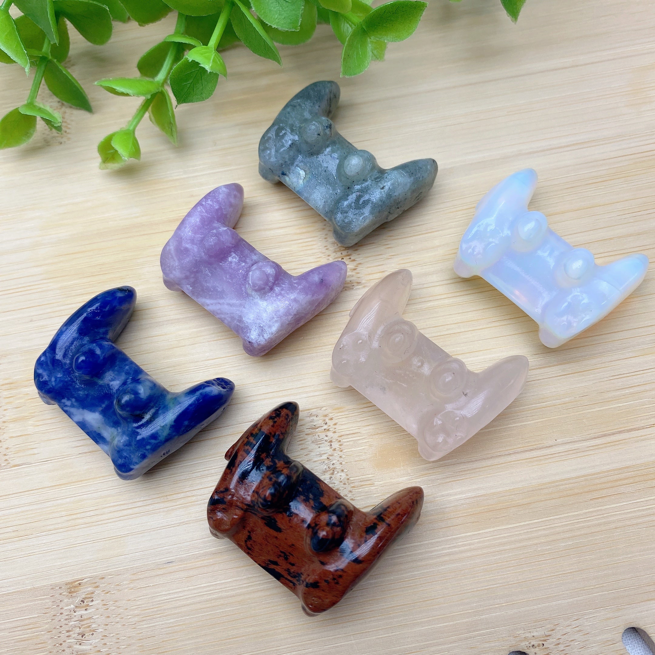 Figurine de manette de jeu en cristal mixte de 1,3 pouce, guérison