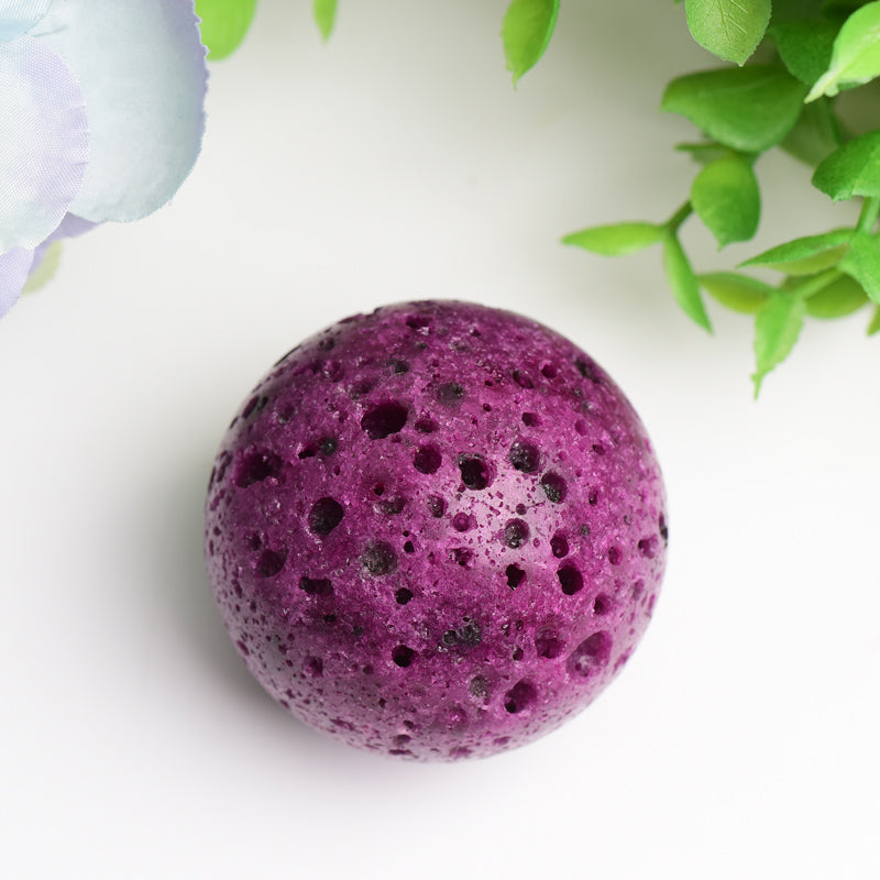 1.5-1.8 inch Ruby Honey Comb Crystal Sphere for Healing