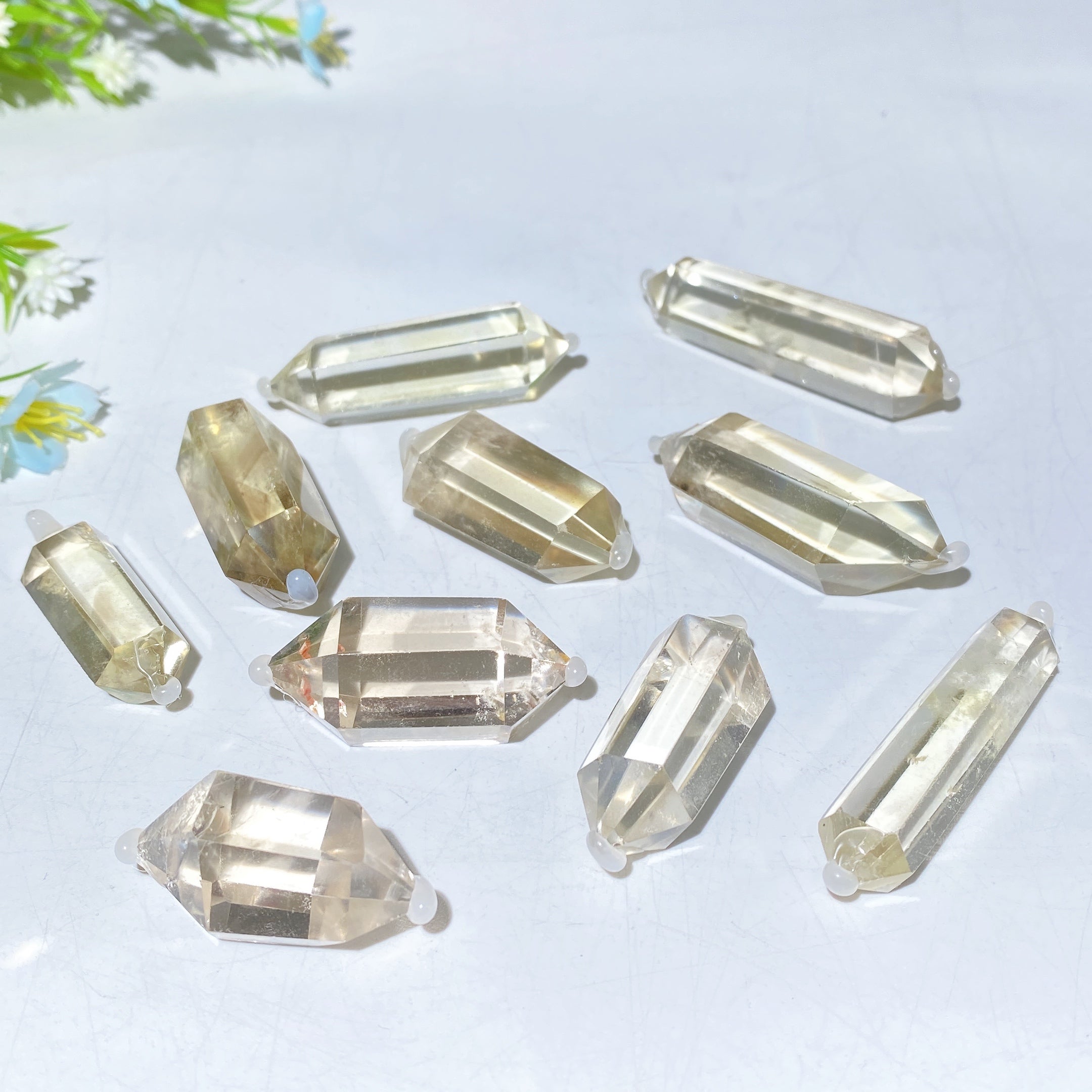 1.5-2.3 Inch Smoky Citrine Double Terminated Crystal Point for Healing