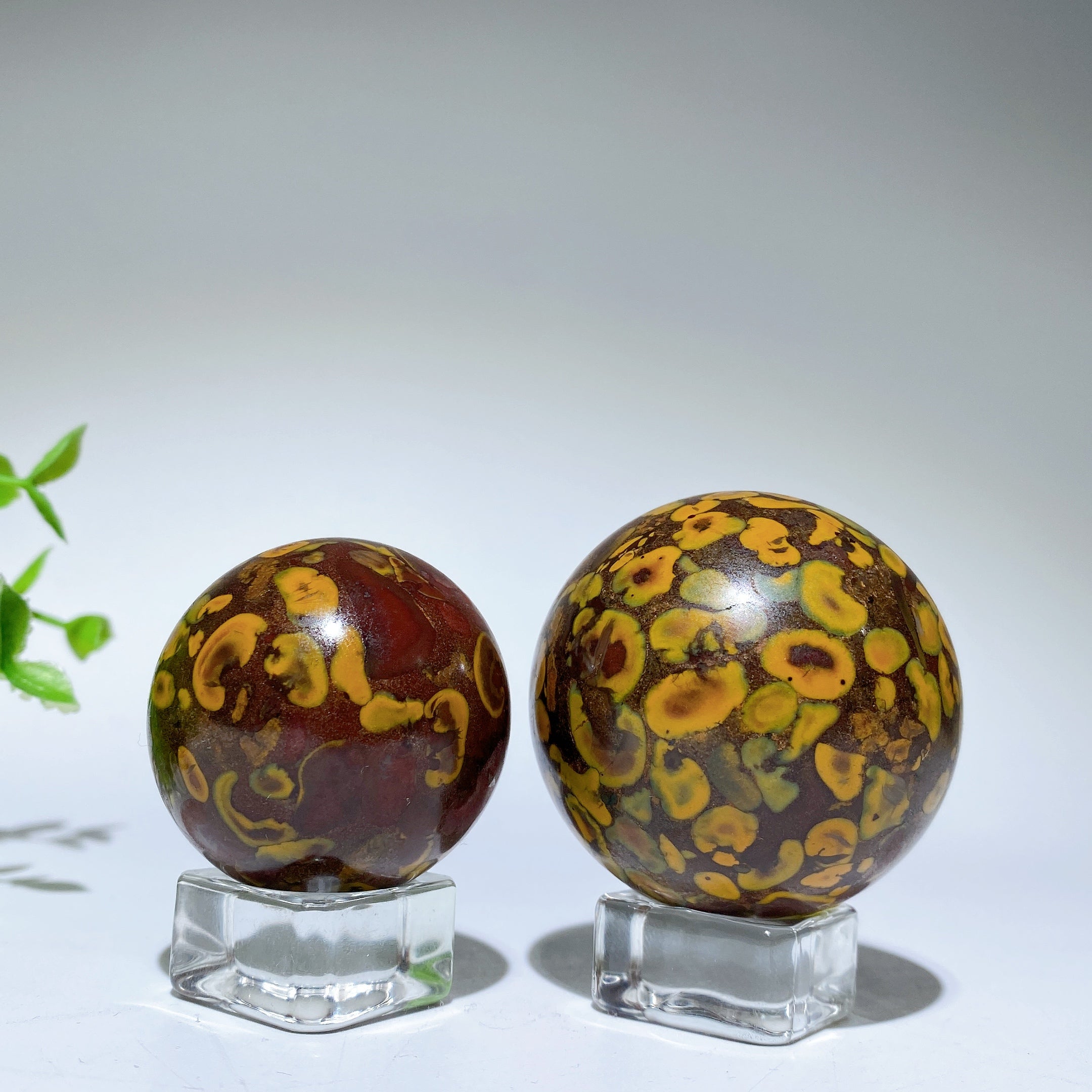 1.5-2 Inch Fruit Jasper Crystal Sphere for Healing and Energy