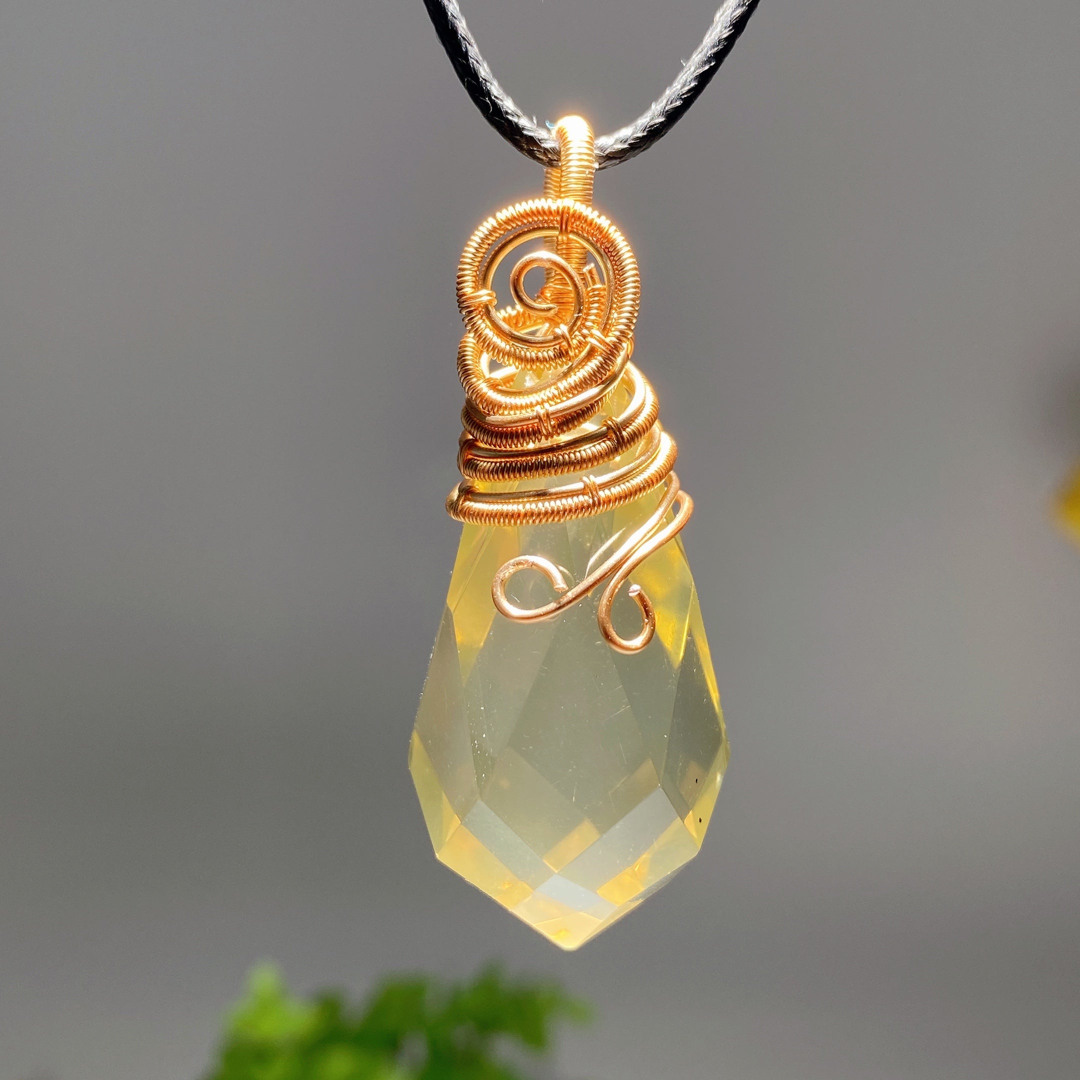 Pendentif de guérison en améthyste, citrine et quartz rose de 1,5 pouce