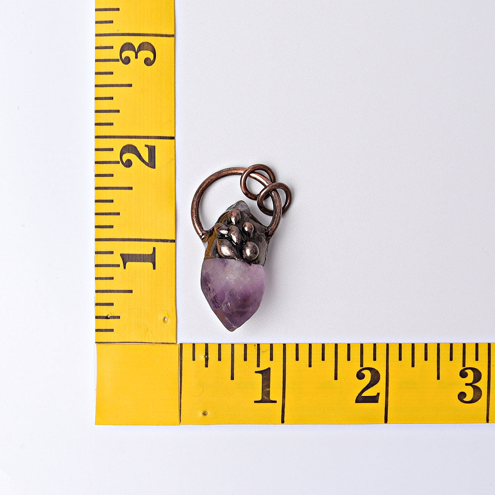 Pendentif en améthyste de 1,5 pouce pour bijoux de guérison DIY