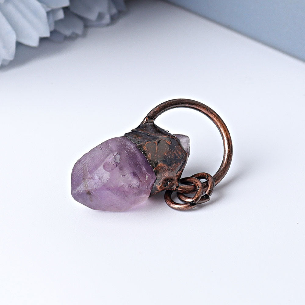 Pendentif en améthyste de 1,5 pouce pour bijoux de guérison DIY