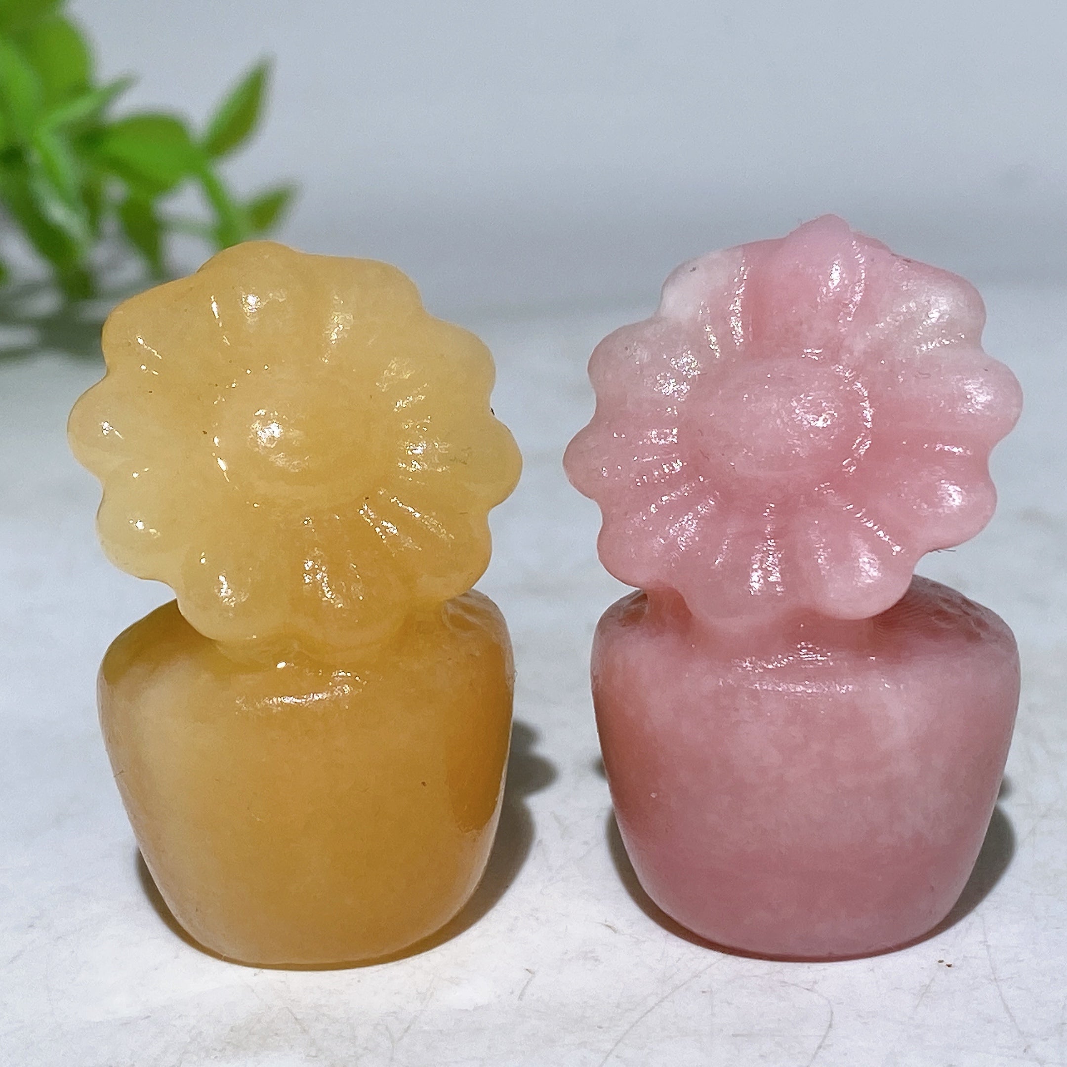 1.5 Inch Crystal Flower Figurine Healing Carving