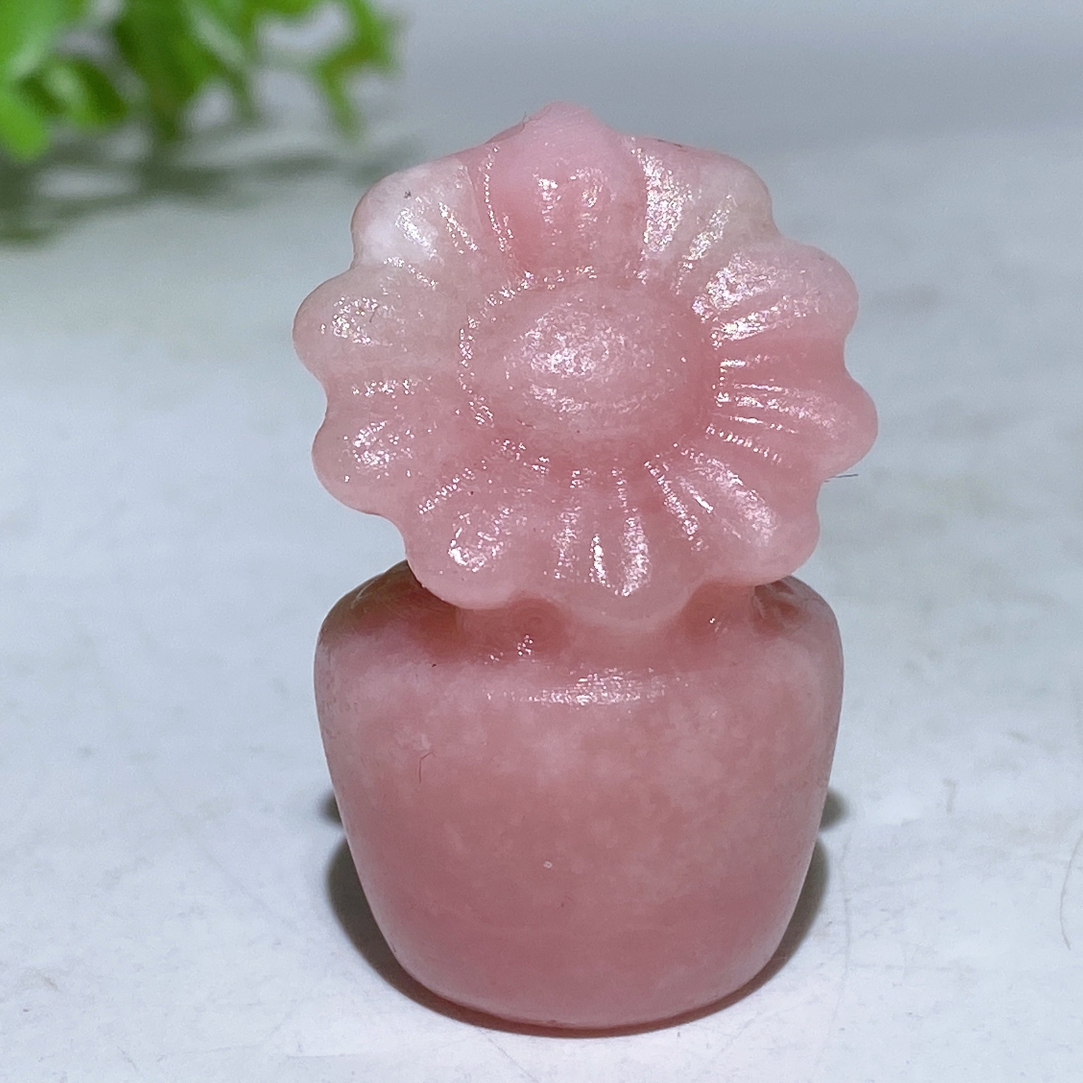 1.5 Inch Crystal Flower Figurine Healing Carving
