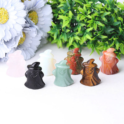 Figurines fantômes en cristal sculptées à la main de 1,5 pouce pour Halloween