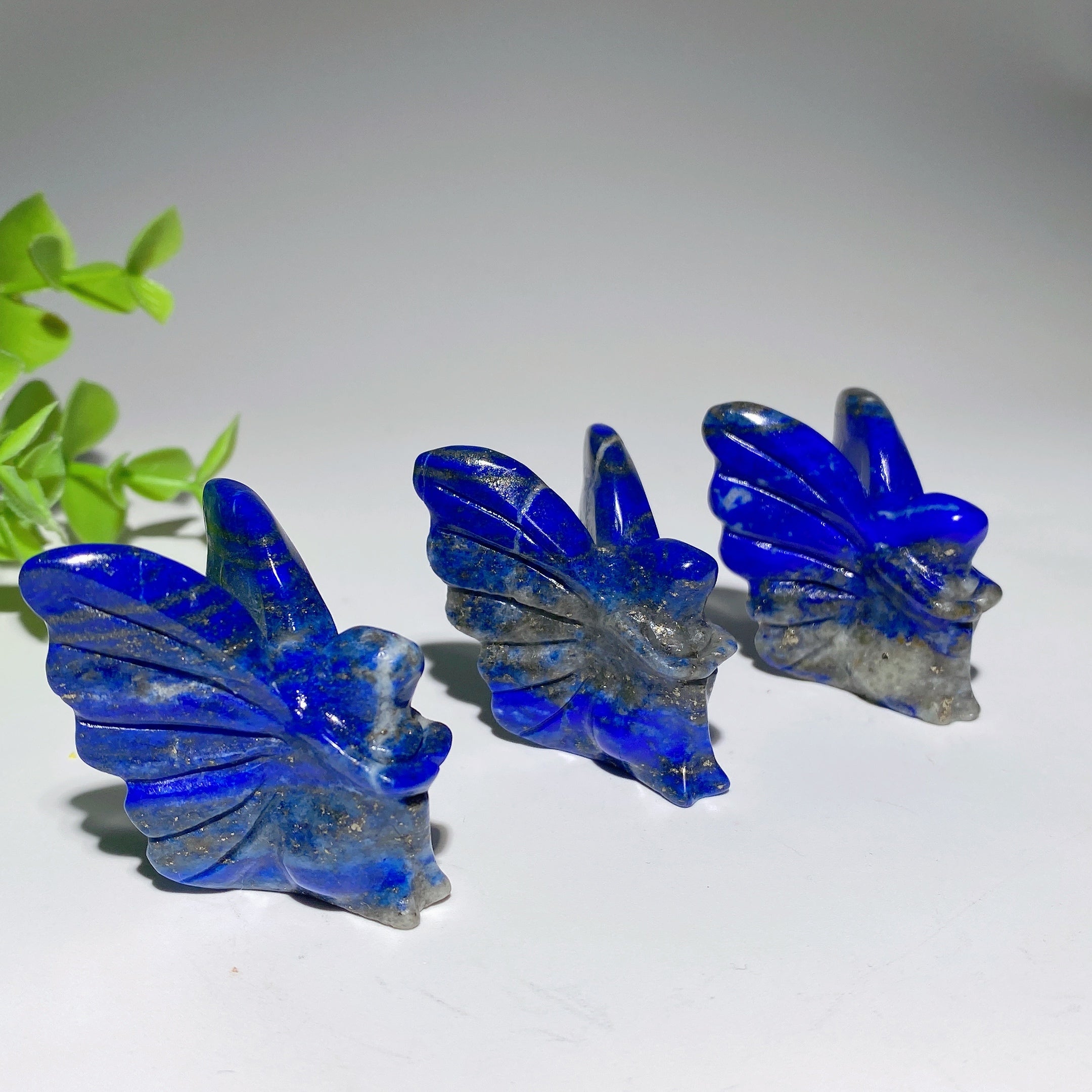 Figurine de fée papillon en cristal lapis-lazuli de 1,5 pouce