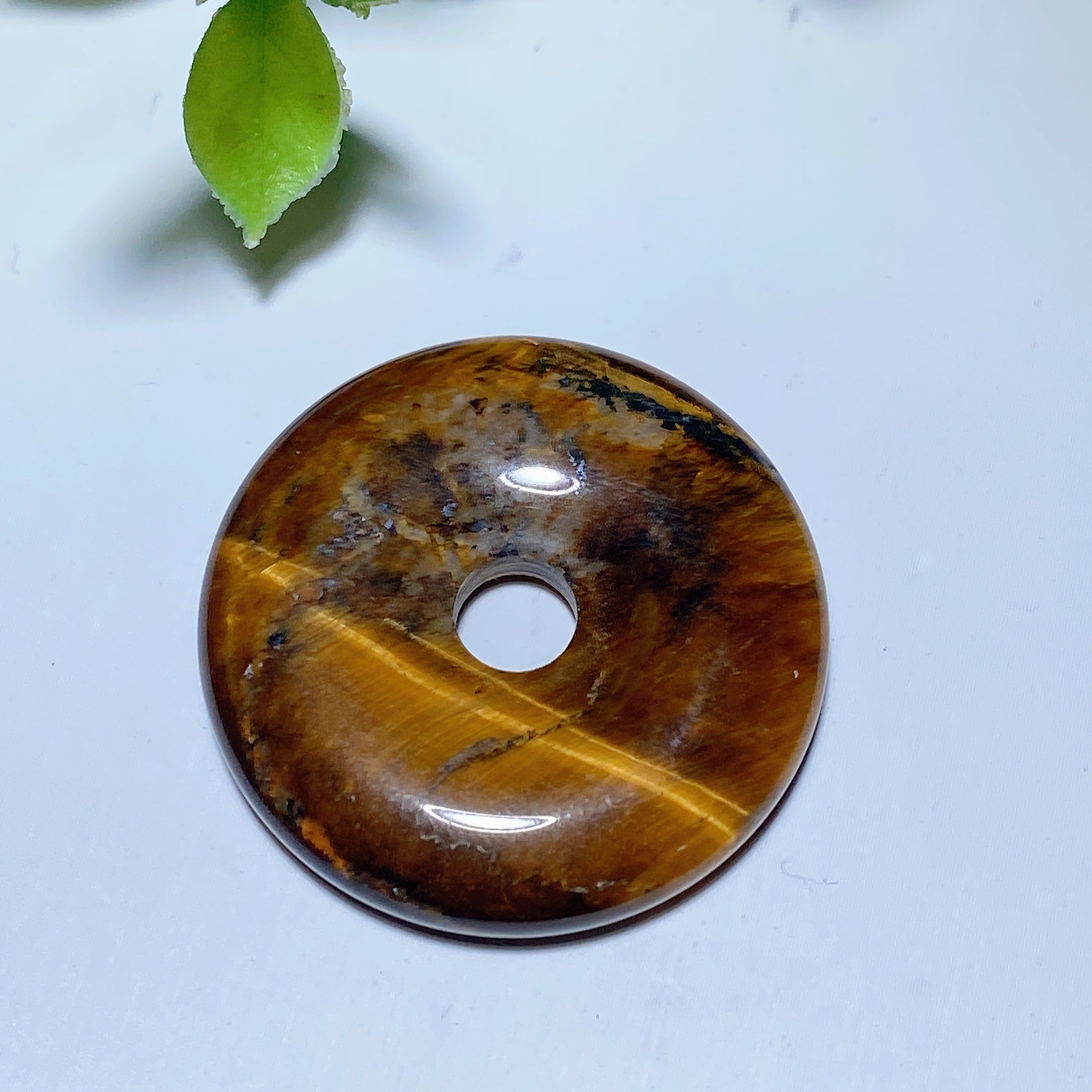 1.5 inch Mixed Crystal Healing Donut Pendant Spiritual Jewelry