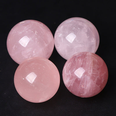 Sphère de cristal de quartz rose de 1,5 pouce pour la guérison
