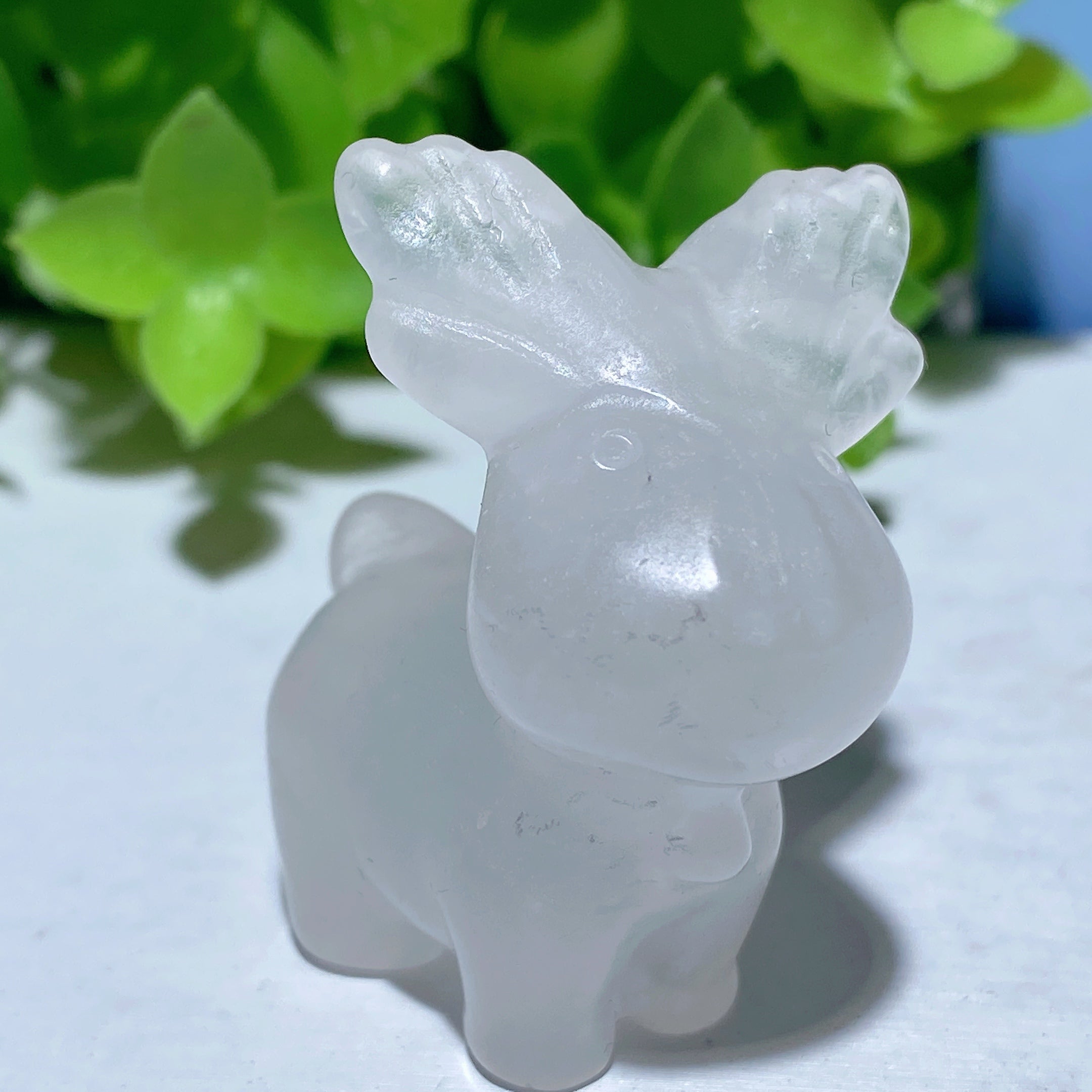 1.6 inch Mixed Crystal Deer Carving Figurines for Healing