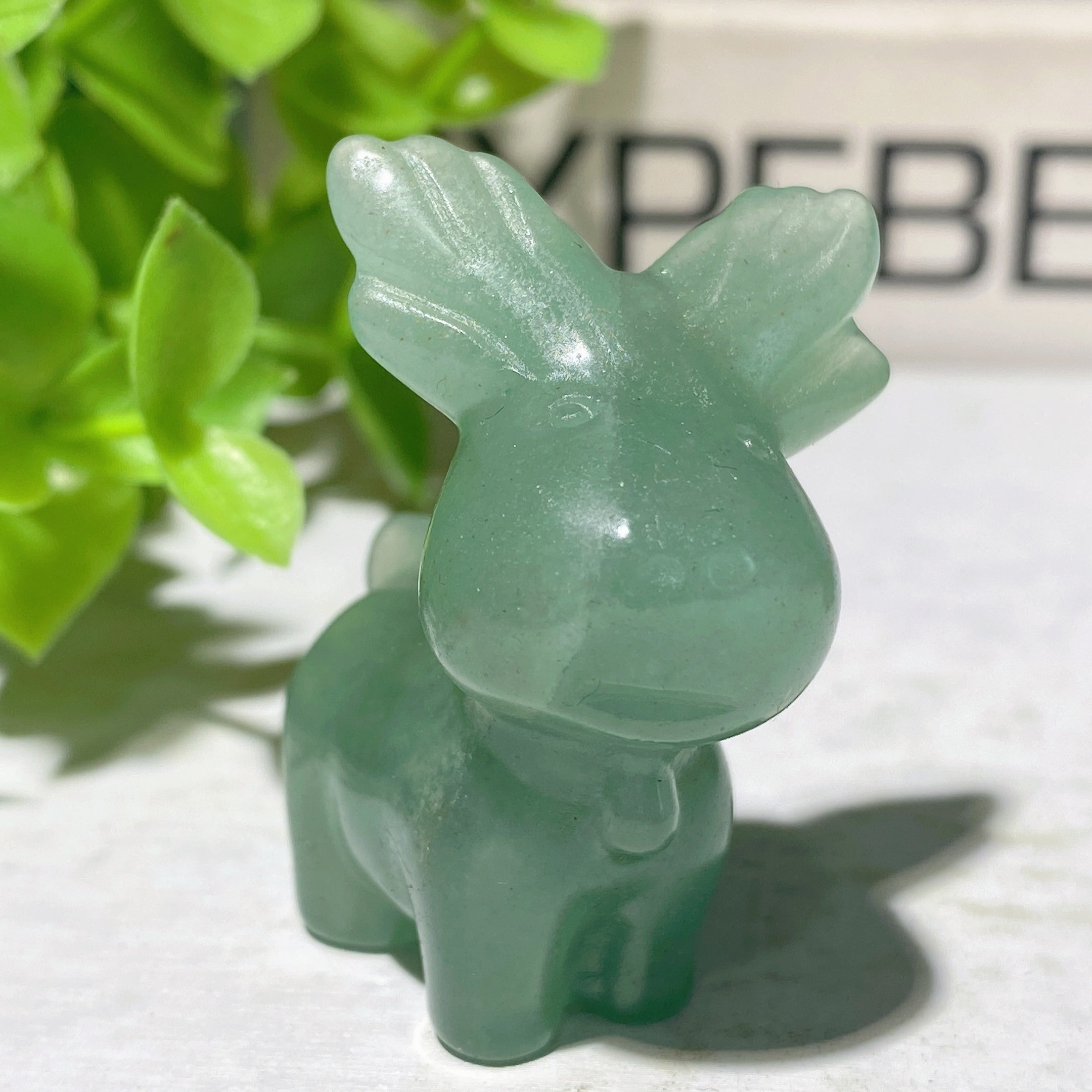 1.6 inch Mixed Crystal Deer Carving Figurines for Healing