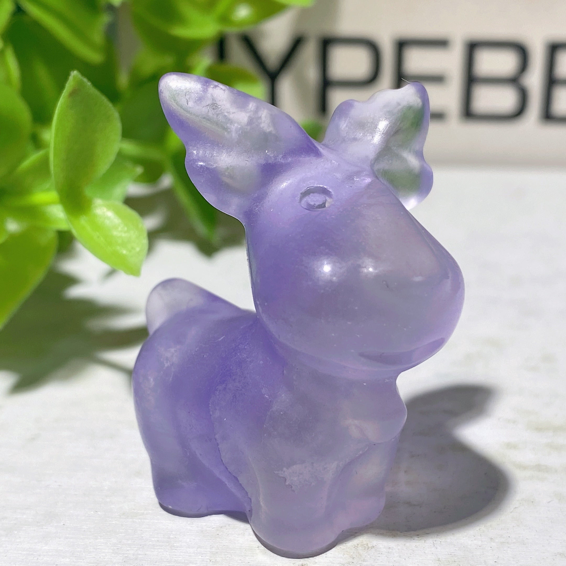 1.6 inch Mixed Crystal Deer Carving Figurines for Healing