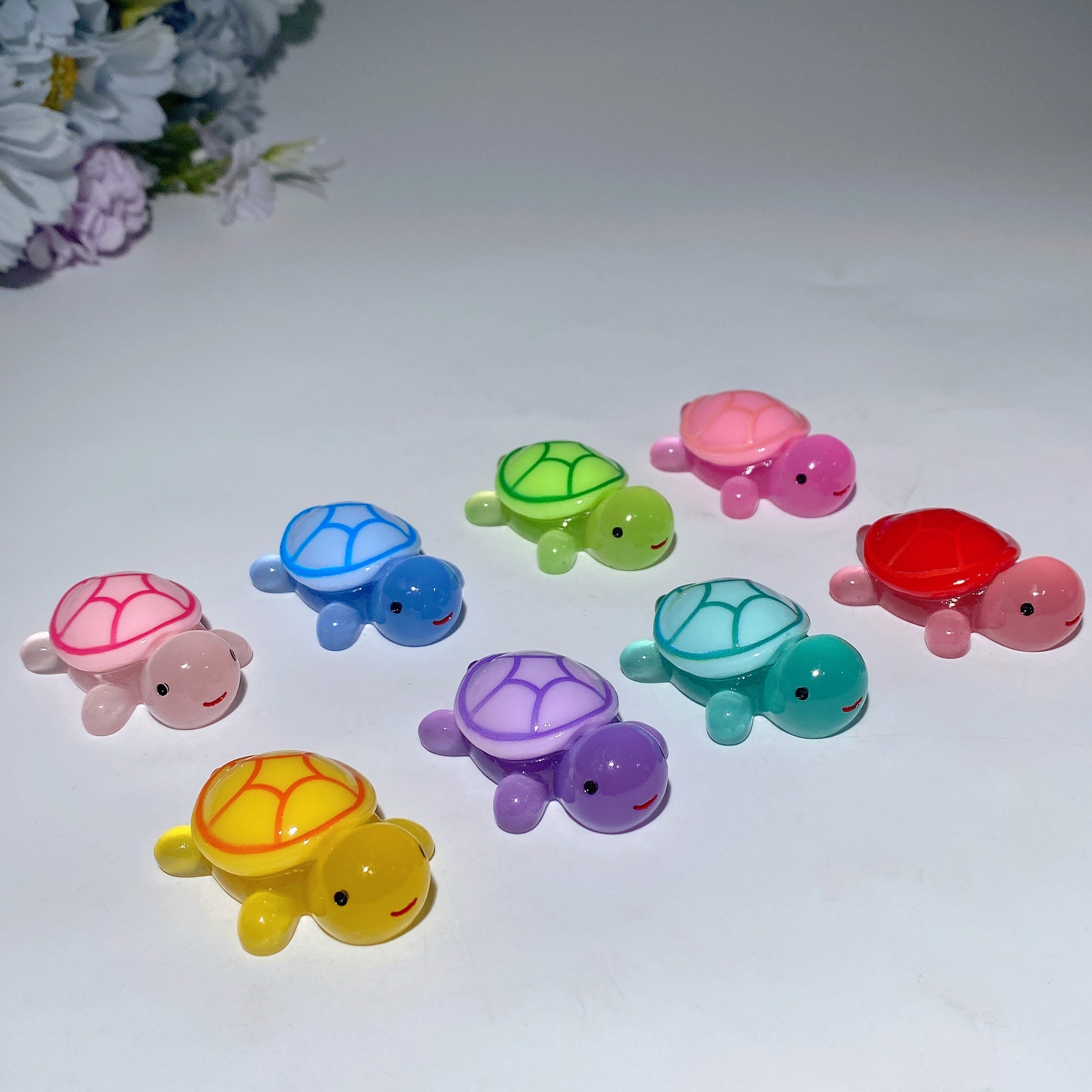 1.7 Inch Mini Luminous Tortoise Figurine for Spiritual Healing