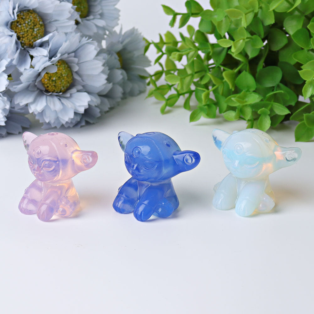 1.8 Inch Opalite Elf Crystal Figurine Carvings
